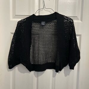 Faded Glory Black Mesh Women's Shrug